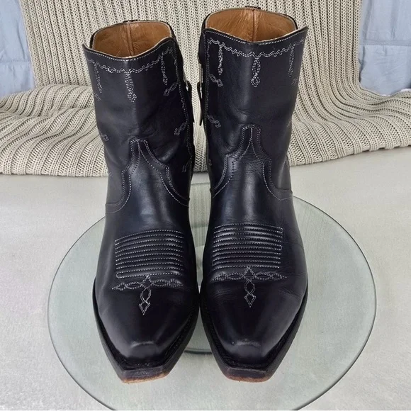 LUCCHESE Demi Boots Booties Women’s Size 8.5 C / Short Western Zipper - Picture 2 of 5